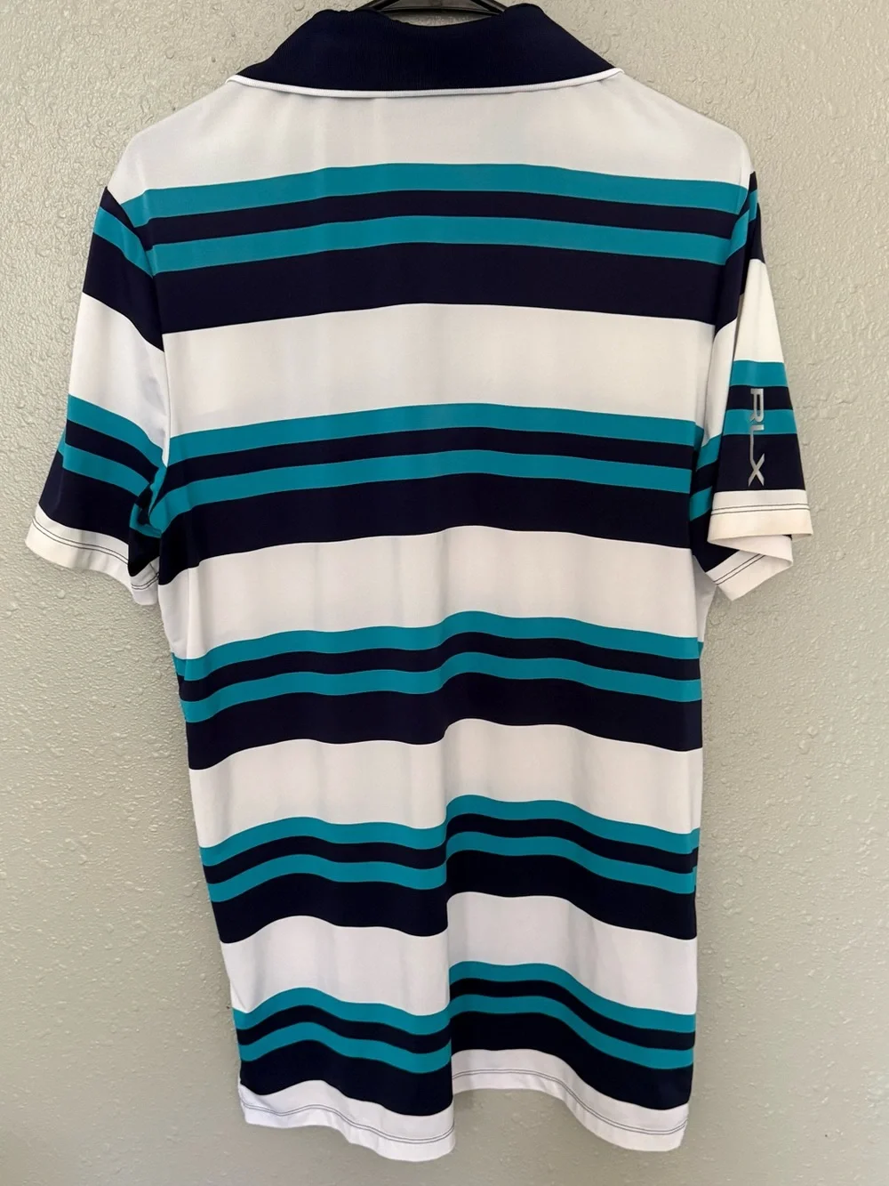 Ralph Lauren PGA Striped Polo in Navy, Teal & White